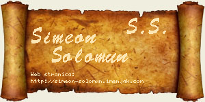 Simeon Solomun vizit kartica
